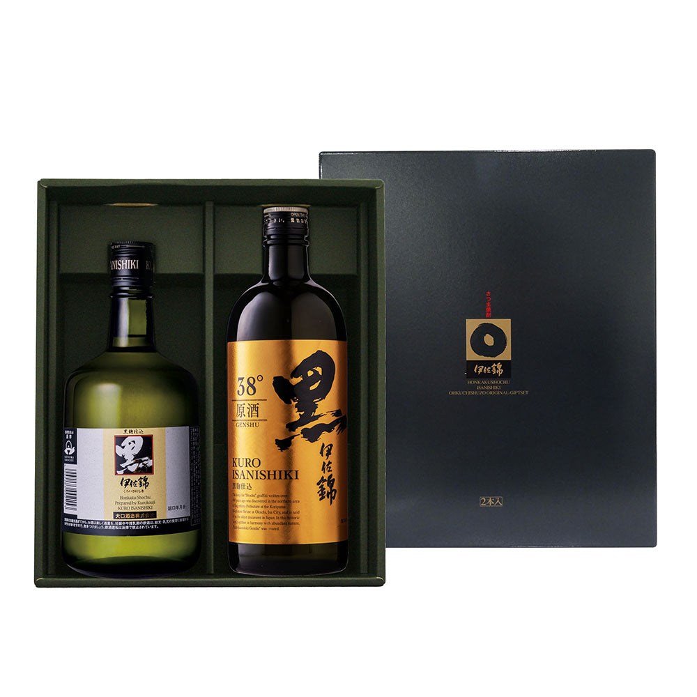 伊佐錦ギフトB(黒伊佐25度・黒伊佐原酒38度) 720ml 2本入 – 大口
