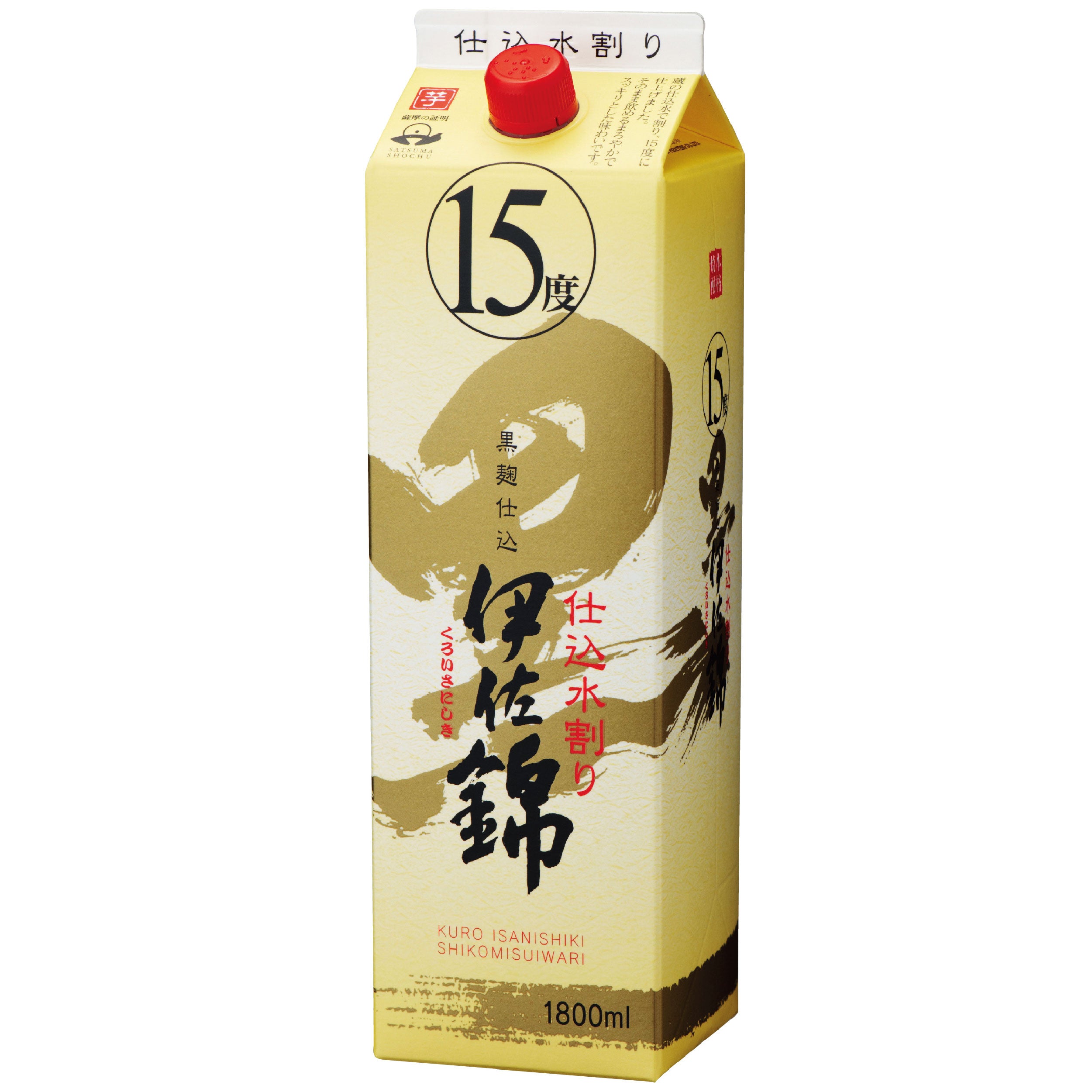 黒伊佐錦仕込水割り 紙パック 15度 1800ml – 大口酒造株式会社